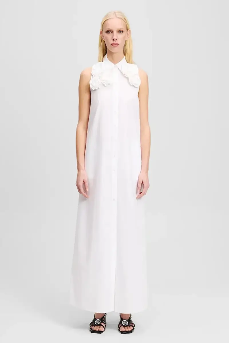 vestito in cotone colore bianco A2W13004