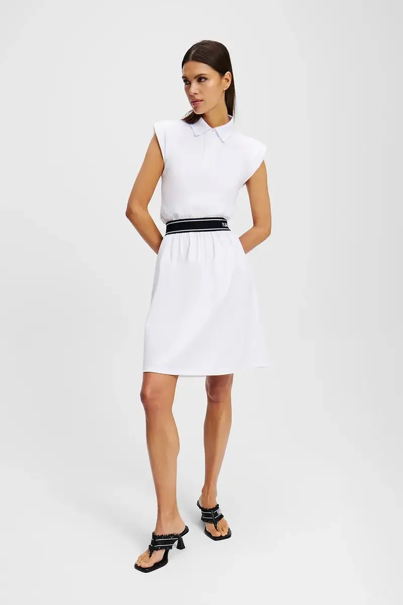 vestito in cotone colore bianco A2W13038 miniatura 4