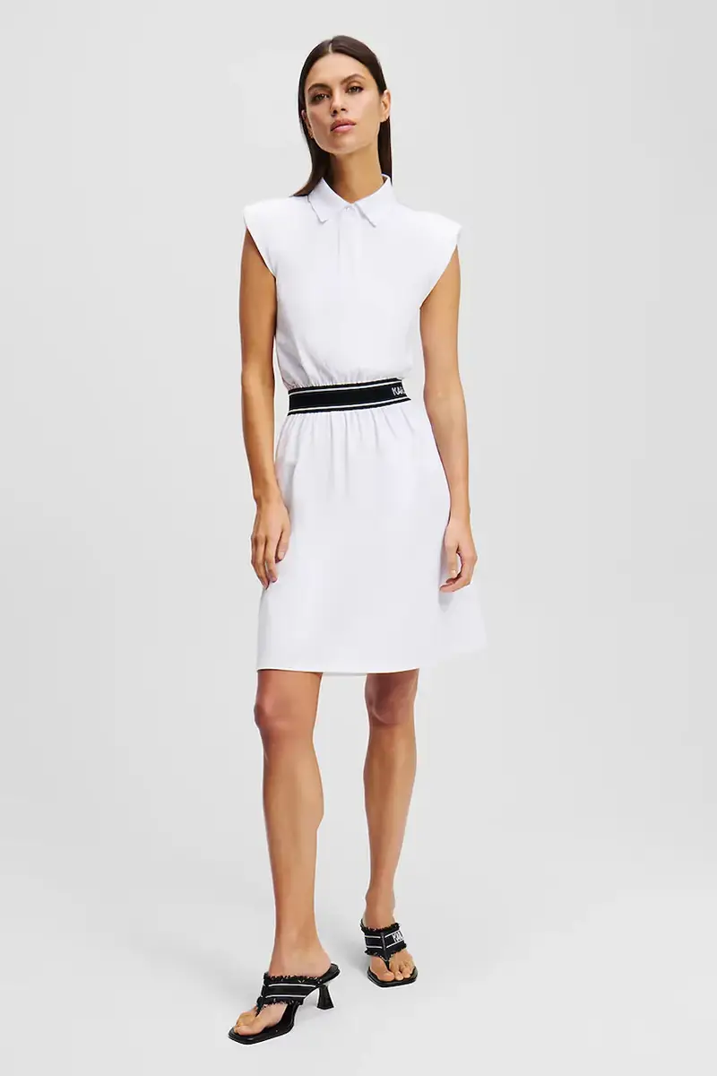 vestito in cotone colore bianco A2W13038