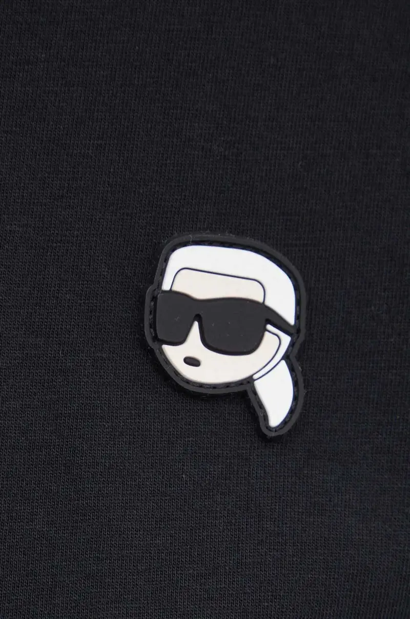 vestito in cotone colore nero 245W1352 miniatura 5