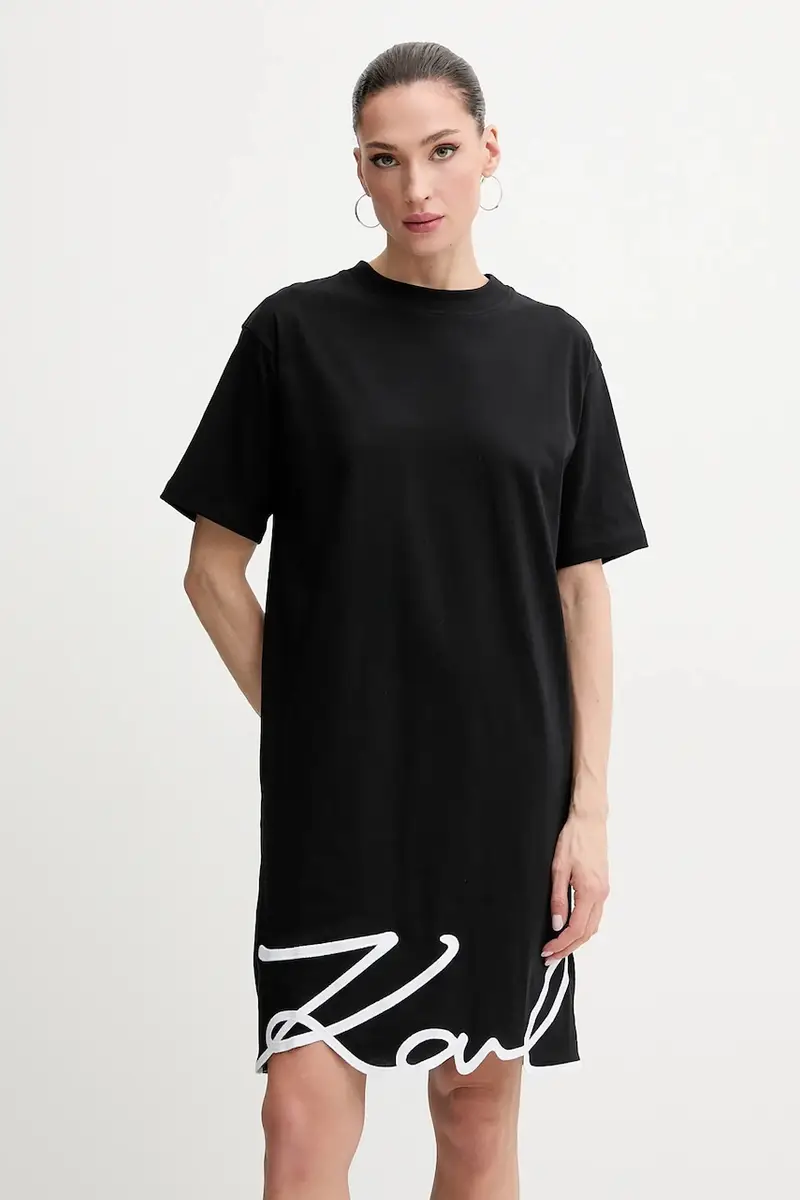 vestito in cotone colore nero A1W13001