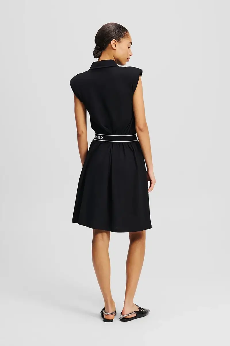 vestito in cotone colore nero A2W13038 miniatura 2