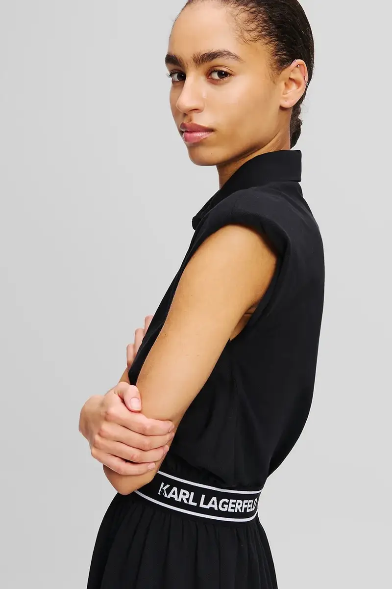 vestito in cotone colore nero A2W13038 miniatura 3