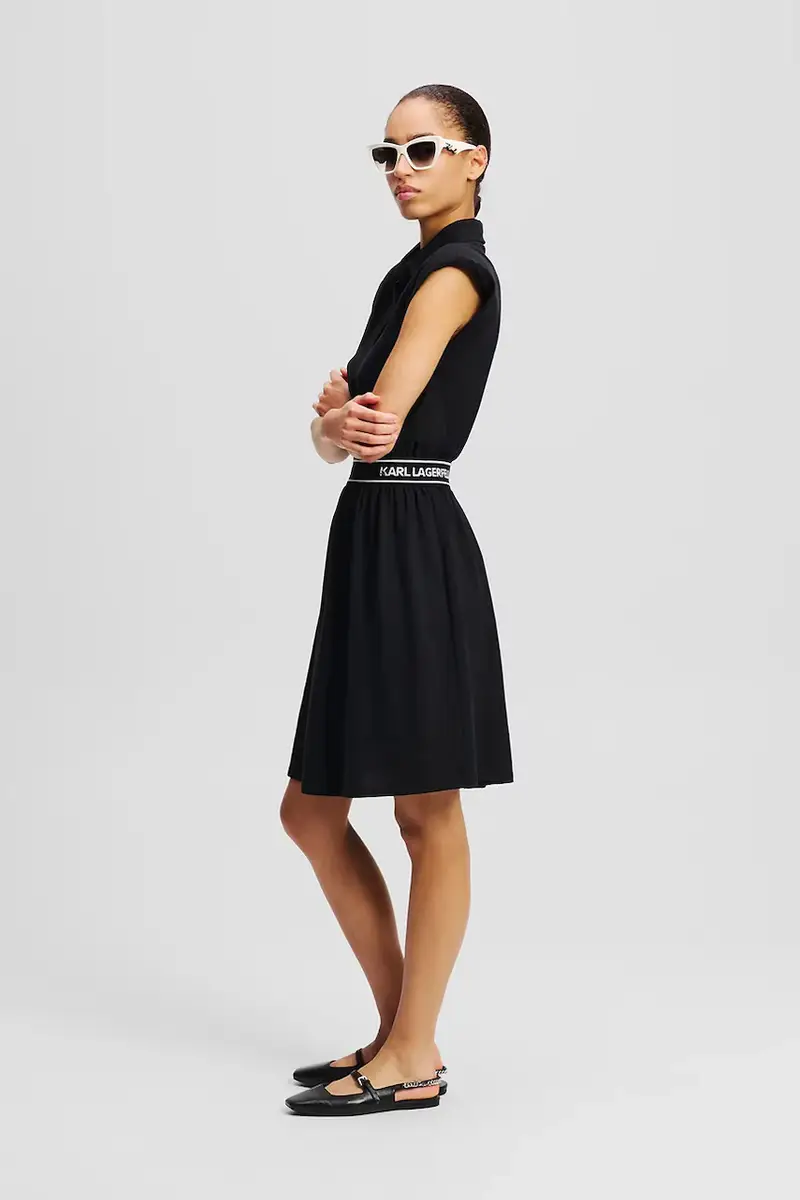 vestito in cotone colore nero A2W13038 miniatura 4