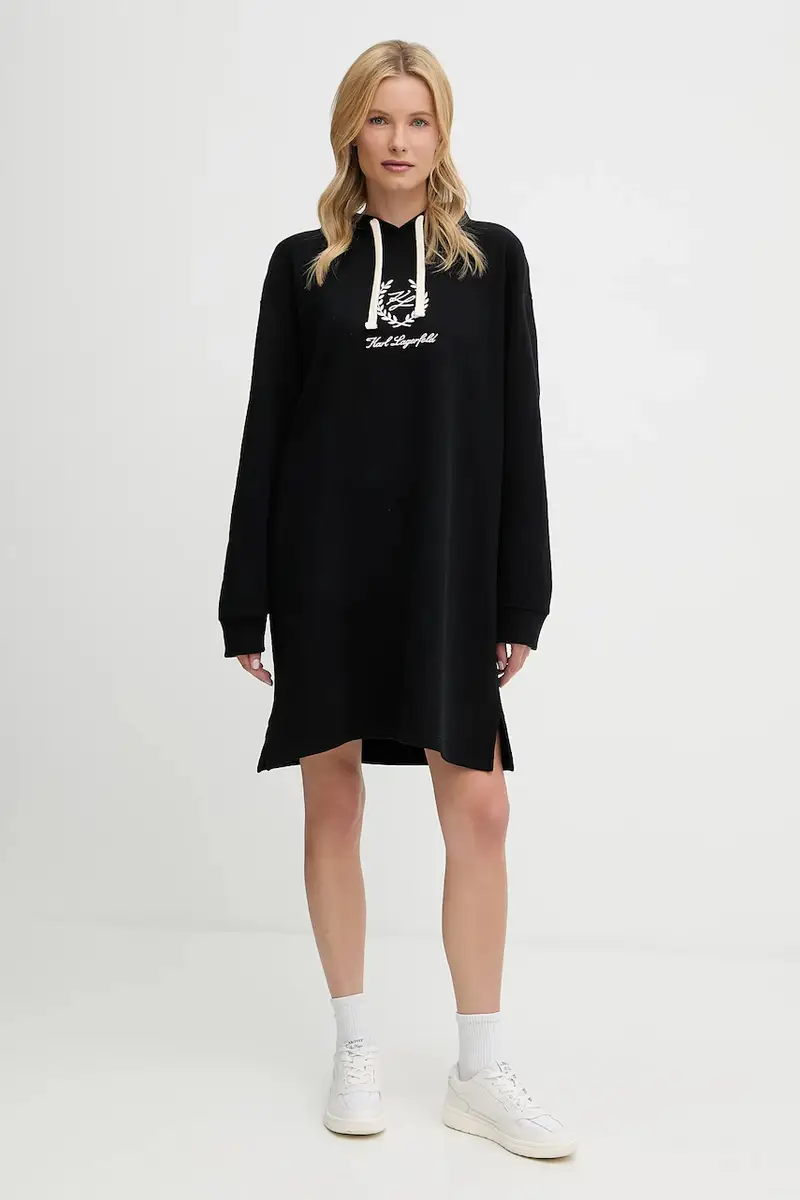 vestito in cotone colore nero A3W44010 miniatura 2