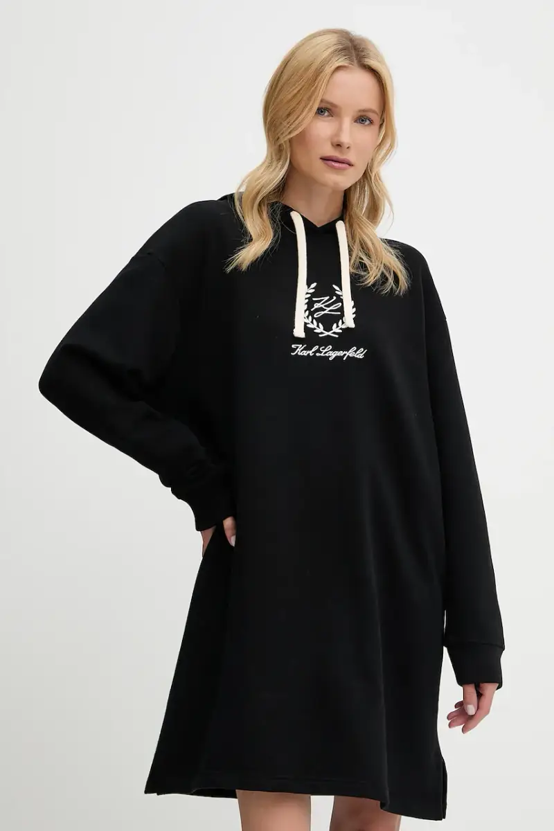 vestito in cotone colore nero A3W44010