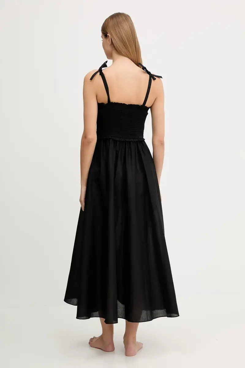 vestito in cotone Nero miniatura 3