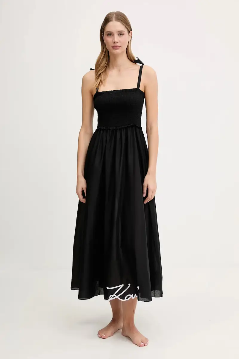 vestito in cotone Nero