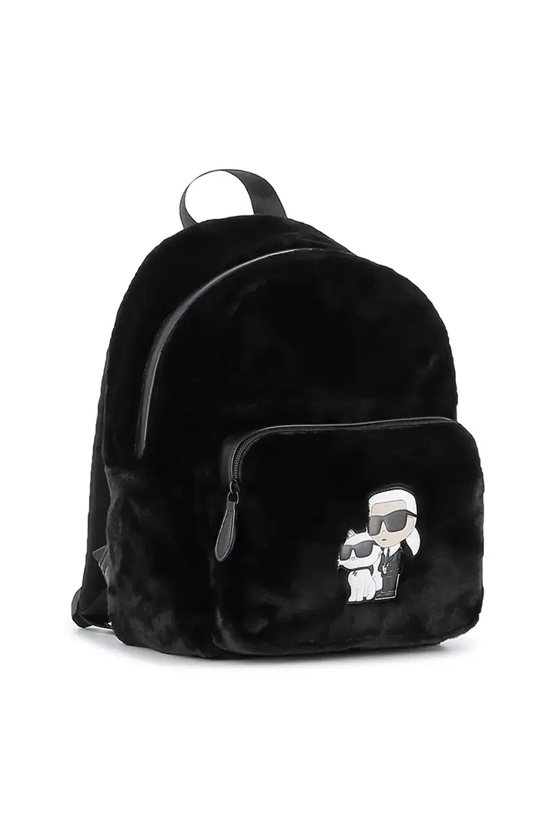 zaino bambino/a colore nero con applicazione Z31023 miniatura 2