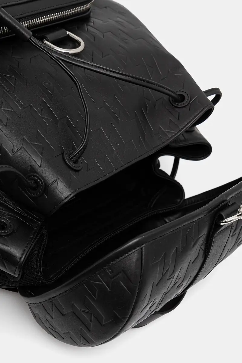 zaino in pelle uomo colore nero A3M30180 miniatura 5