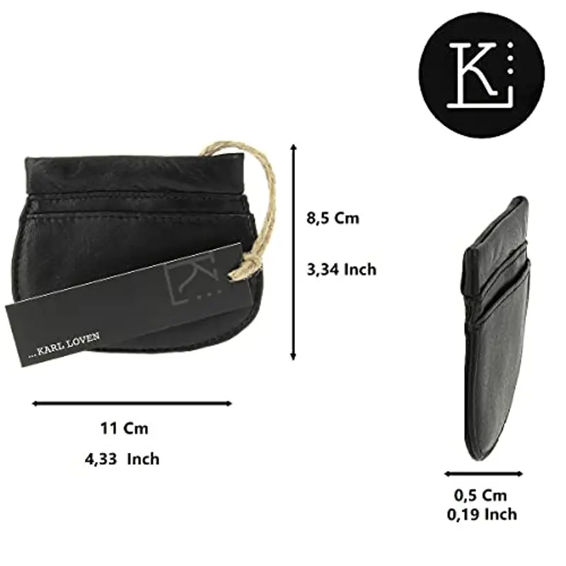 ...KARL LOVEN Portamonete Uomo Nero 2151408 miniatura 3