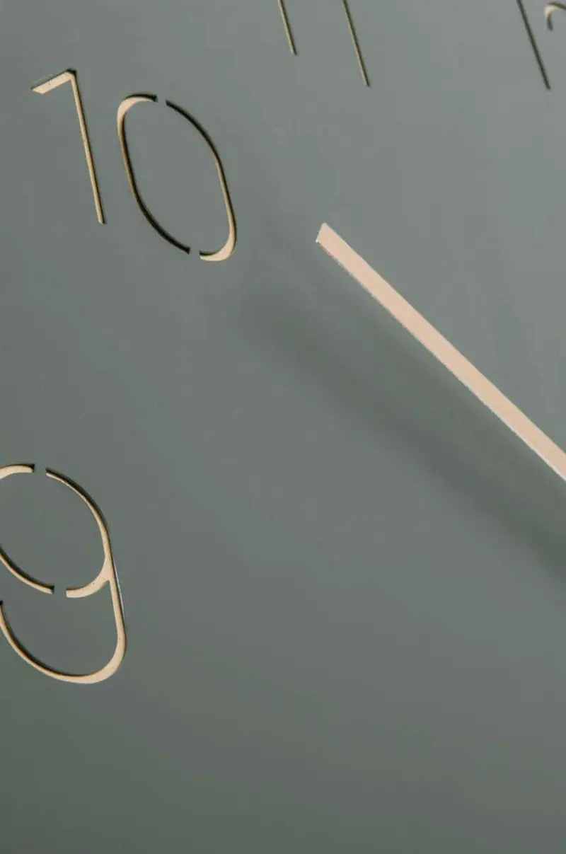 orologio da parete Charm Numbers Verde miniatura 3