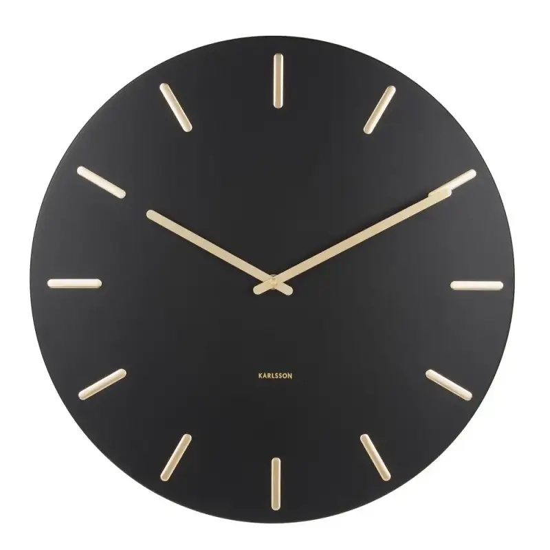 Orologio da parete in acciaio con barre d oro Karlsson Charm