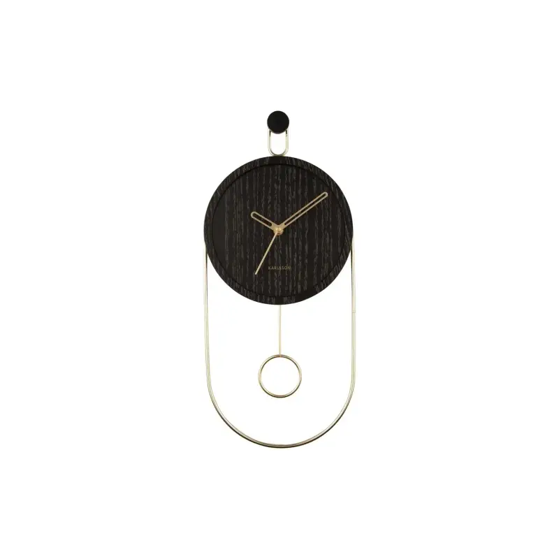 Orologio da parete in legno impiallacciato Karlsson Swing Pendulum