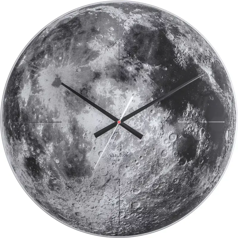 Orologio da parete in vetro specchiato Karlsson Moon