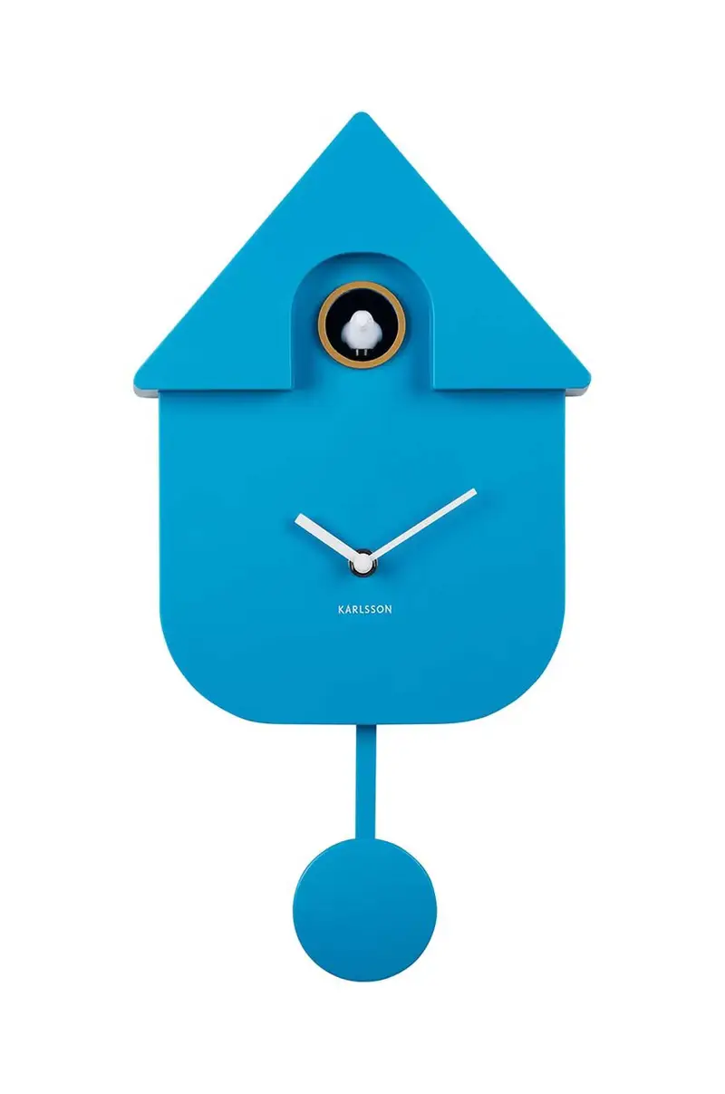 orologio da parete Modern Cuckoo Blu