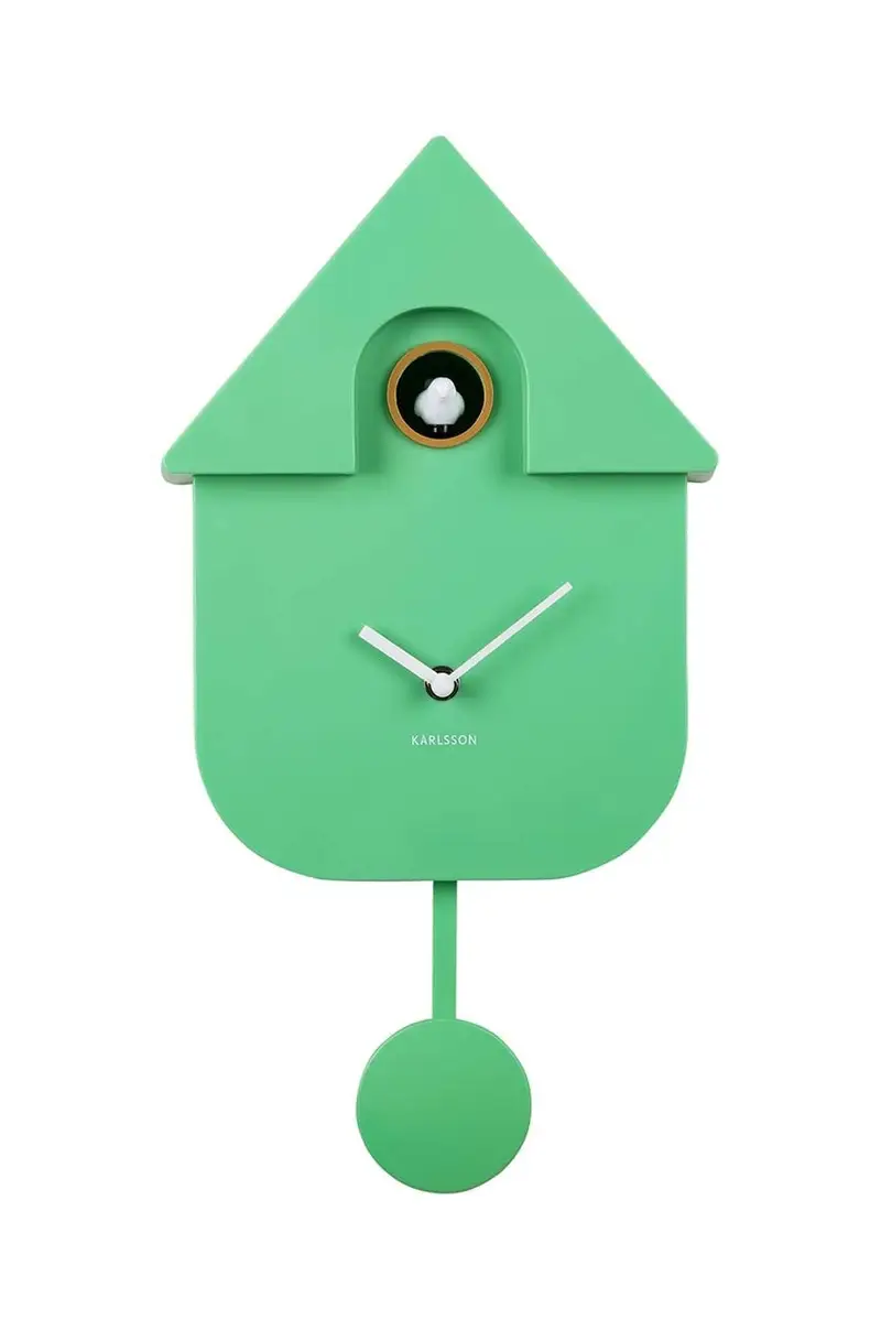 orologio da parete Modern Cuckoo Verde