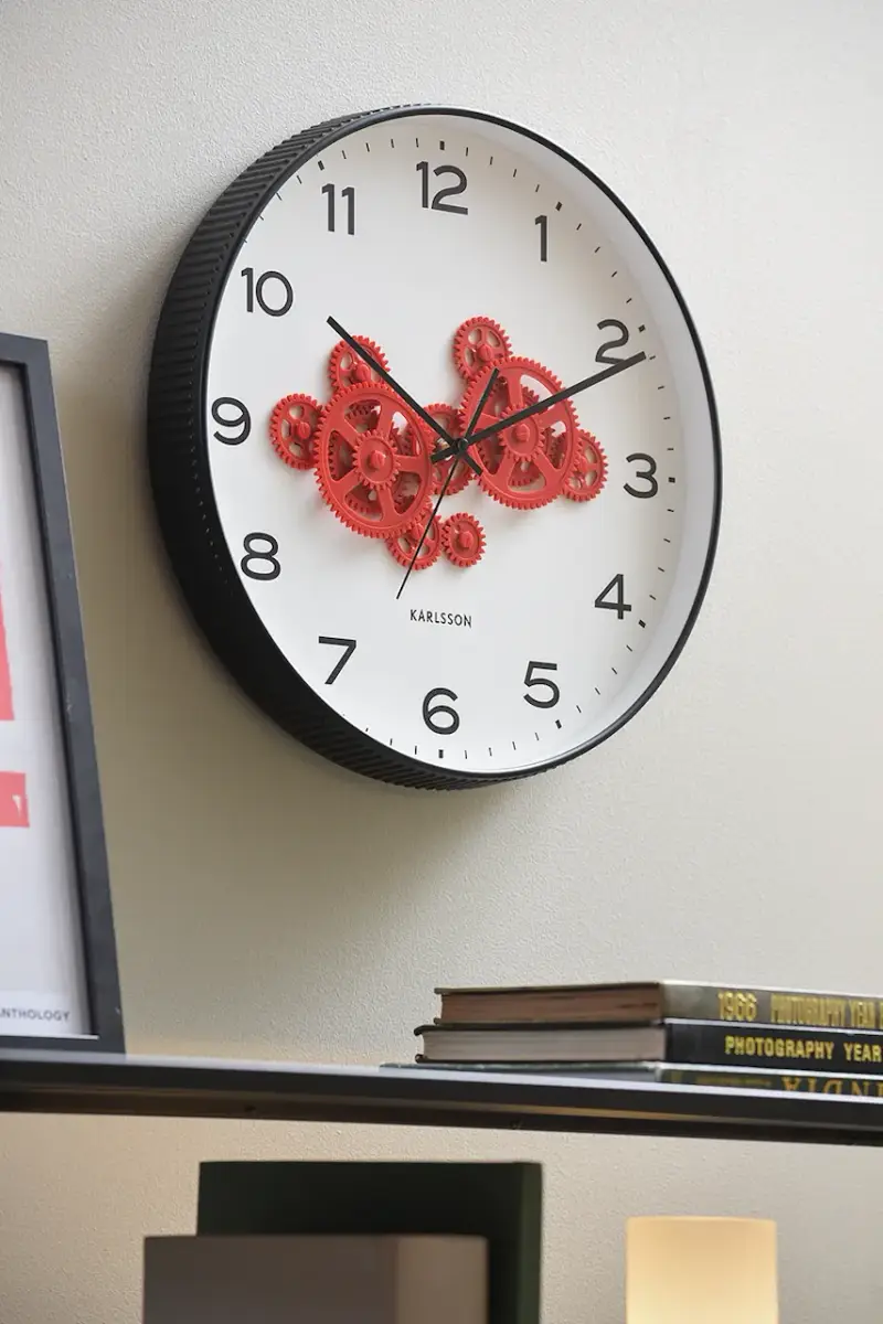 orologio da parete Open Gear 40 cm Rosso miniatura 4