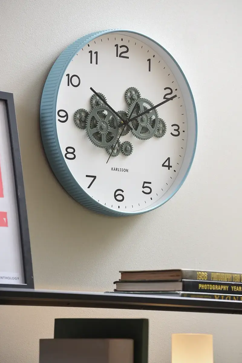 orologio da parete Open Gear 40 cm Turchese miniatura 4