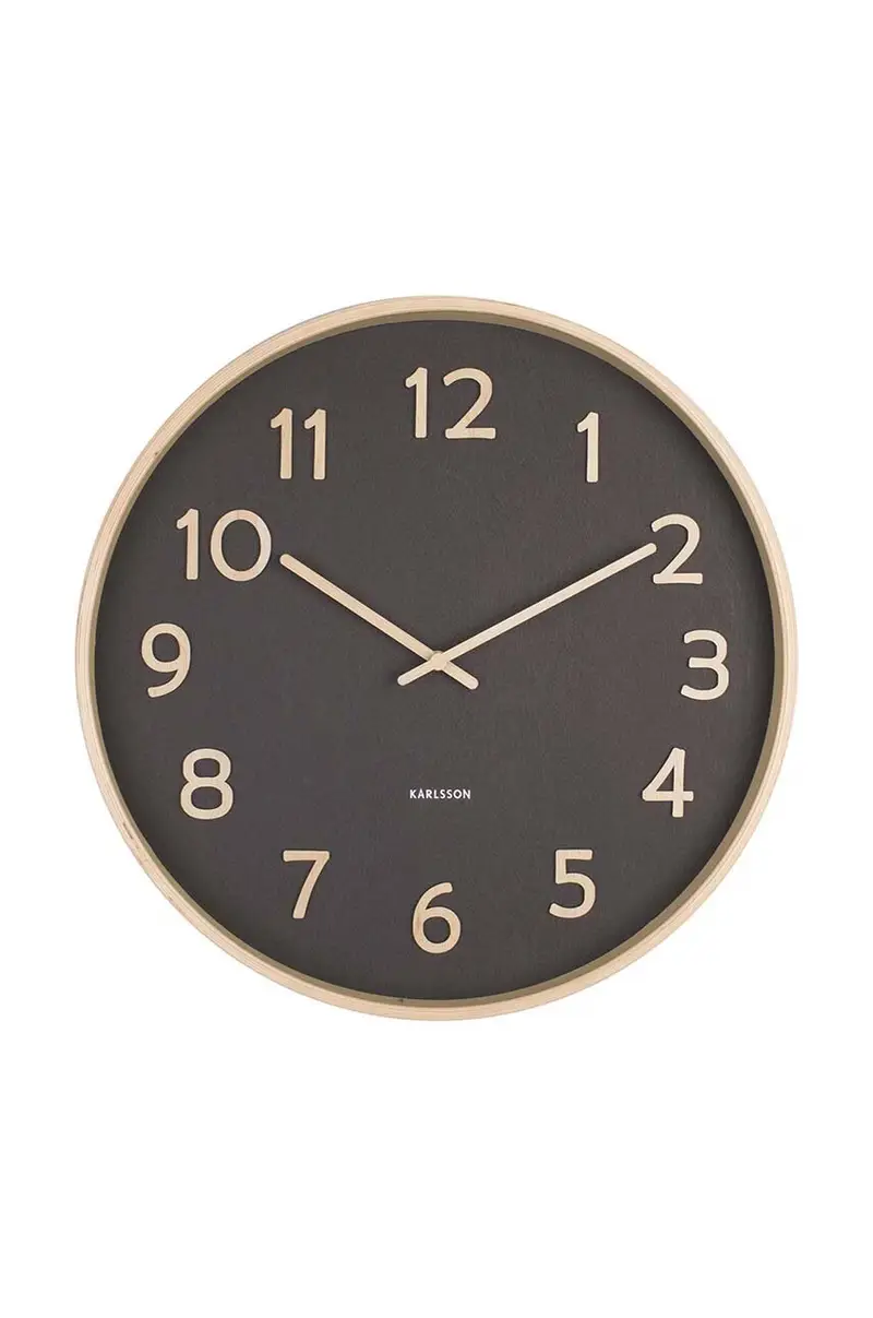 orologio da parete Pure Wood Nero
