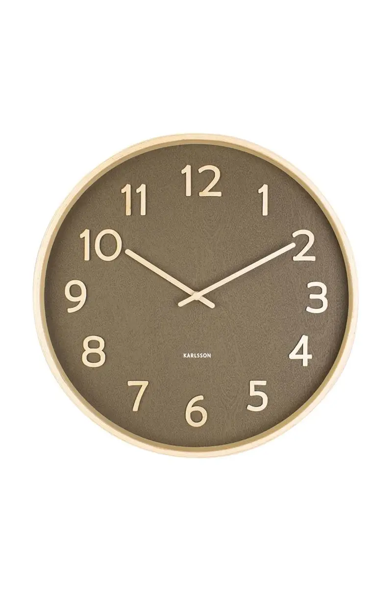 orologio da parete Pure Wood Verde