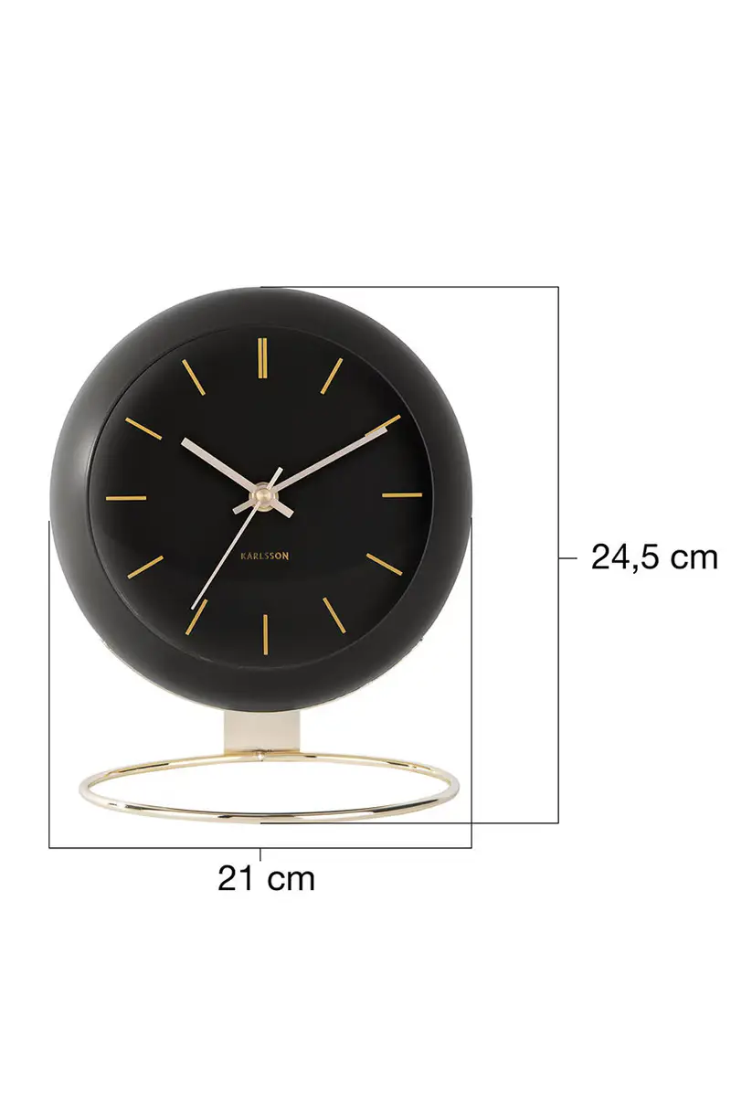 orologio da tavola Nero miniatura 4