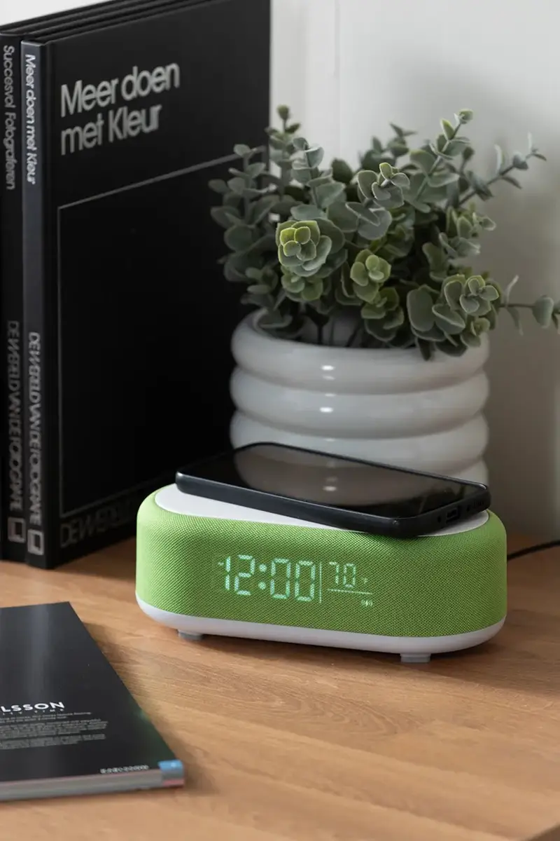 sveglia con caricatore induttivo Vogue 10 x 7 cm Verde miniatura 5