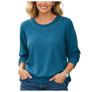 MAGLIA OVER DONNA GIROCOLLO MANICA LUNGA KARTIZA 078