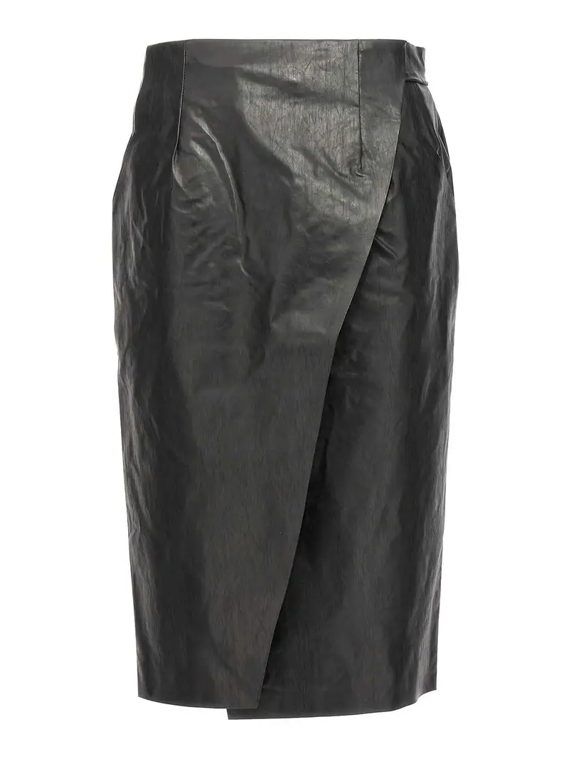 Gonna a portafoglio Gonna a olio Nero