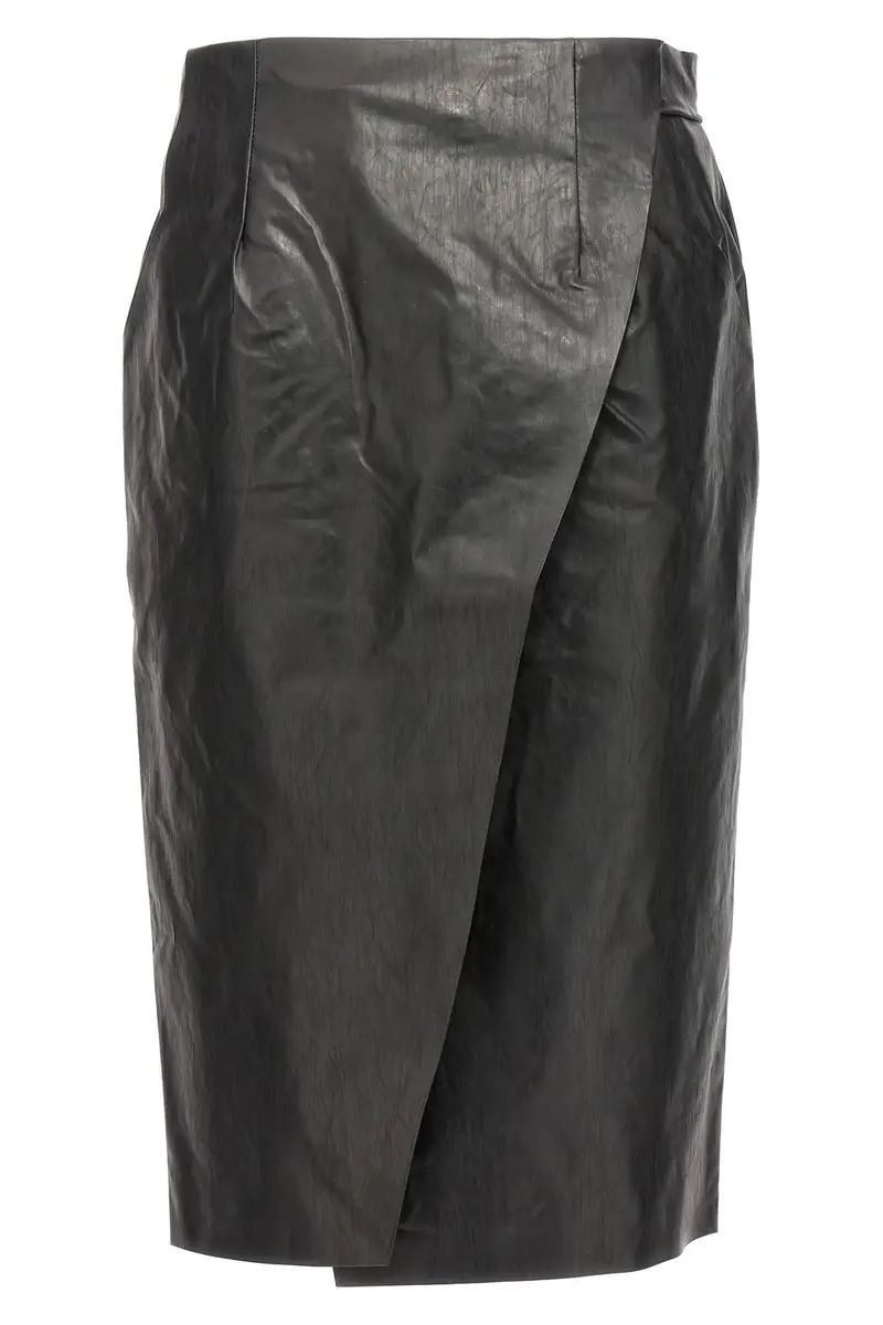 Gonna Wrap Skirt Oil Nero