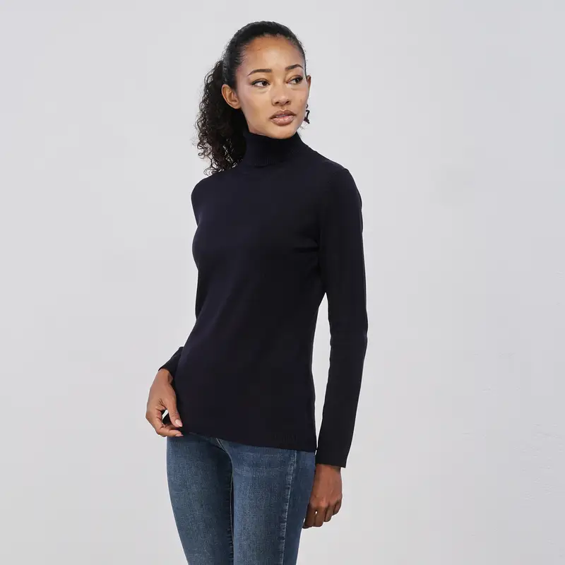 Dolcevita blu scuro da donna