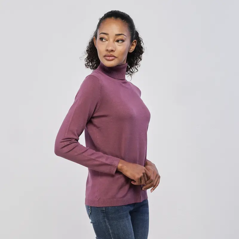 Dolcevita rosa scuro da donna