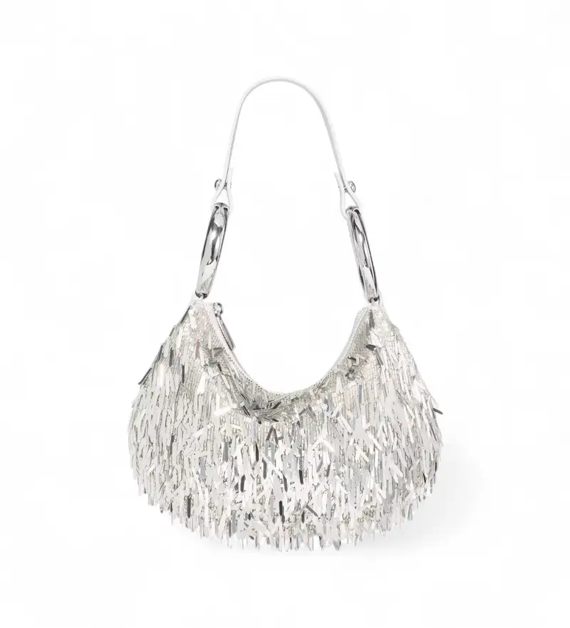 per donna KN267 Borsa con bracciale decorato in argento (OSFA), Casual, Sintetico