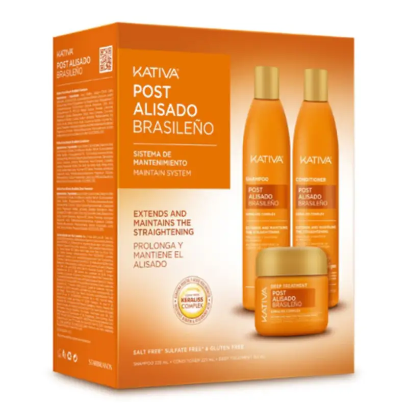 Kit lisciante brasiliano Kativa Post 2 x 225 ml + 150 ml