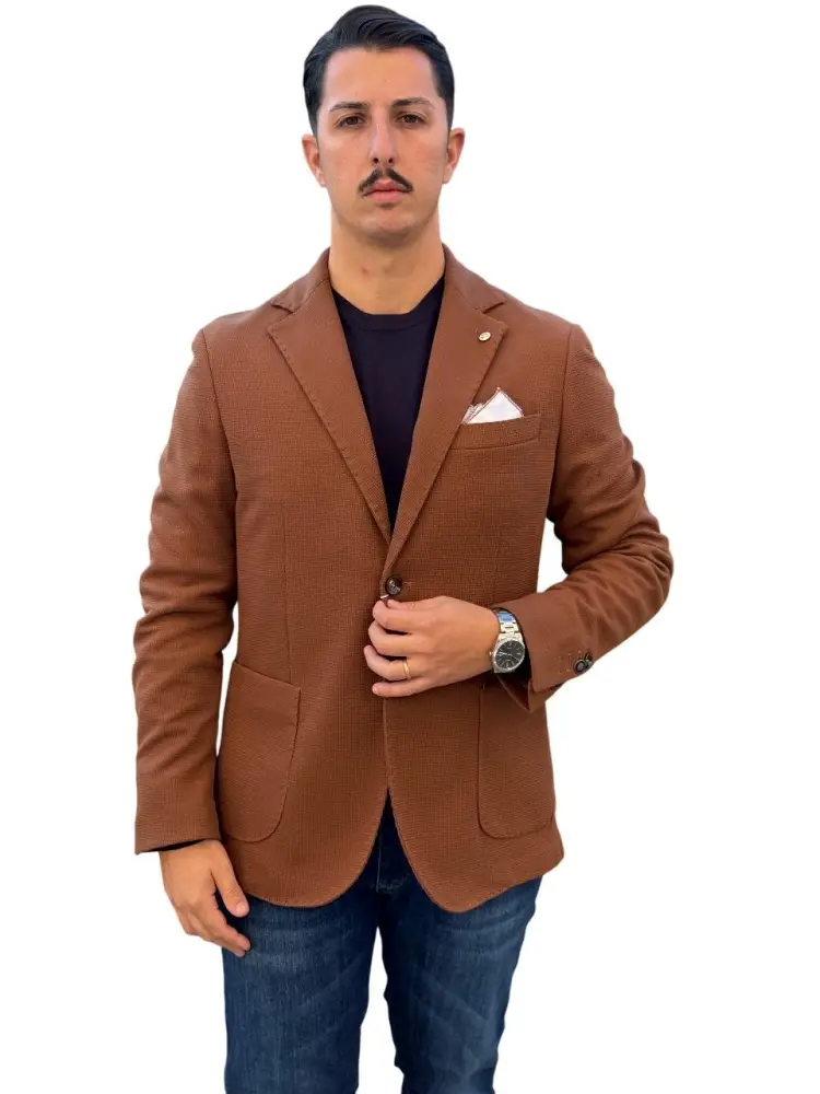 giacca cammello uomo due bottoni