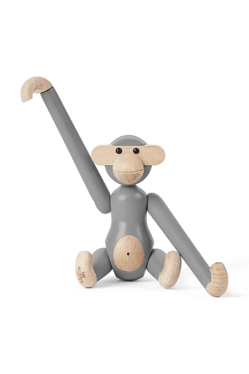 figurina decorativa Monkey Mini 9,5 cm colore grigio miniatura 2