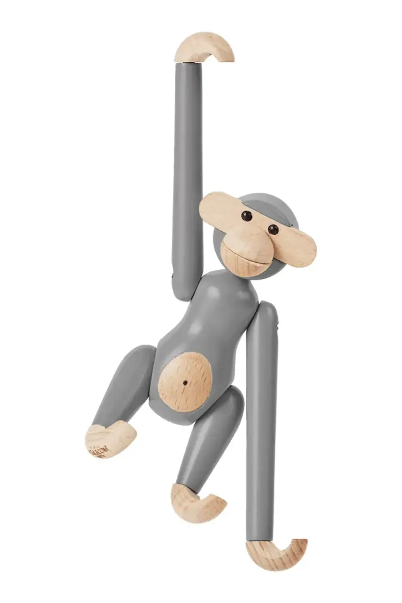 figurina decorativa Monkey Mini 9,5 cm colore grigio miniatura 3