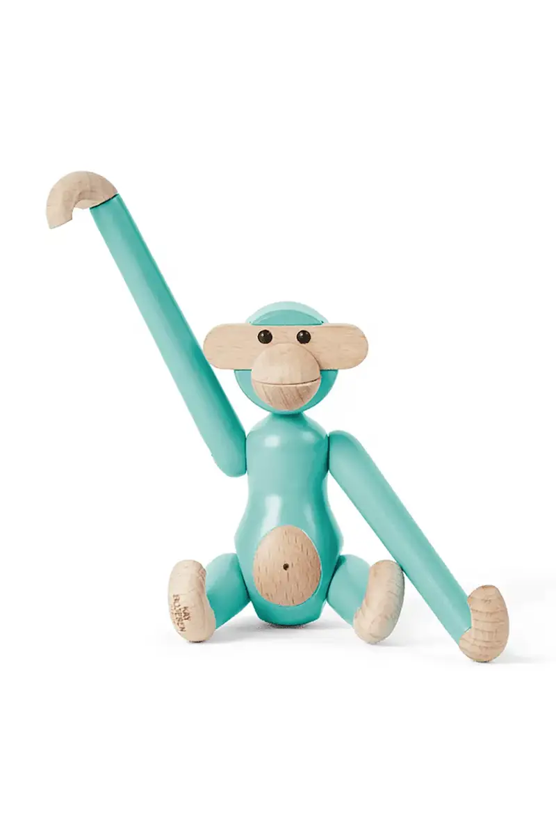 figurina decorativa Monkey Mini 9,5 cm colore turchese miniatura 2