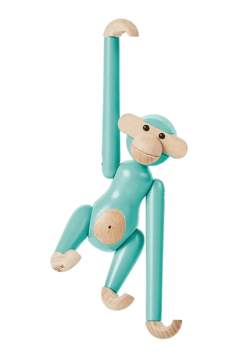 figurina decorativa Monkey Mini 9,5 cm colore turchese miniatura 3