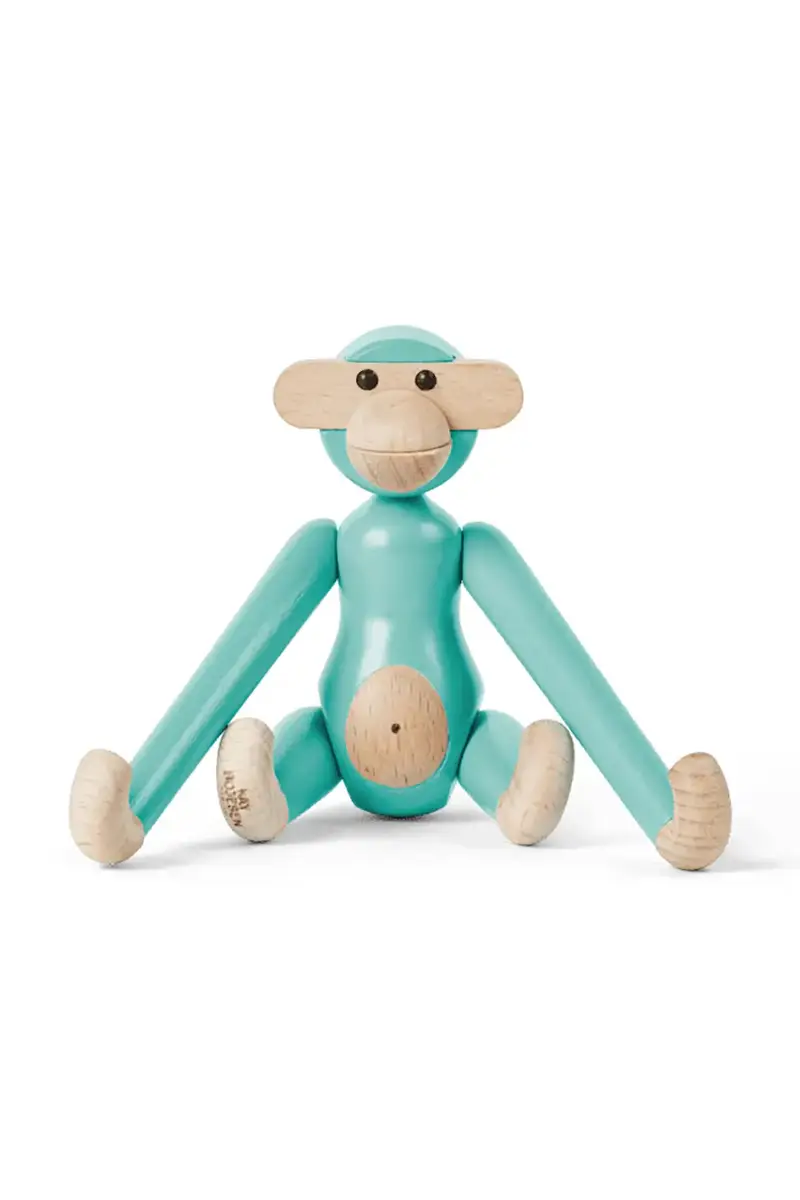 figurina decorativa Monkey Mini 9,5 cm colore turchese