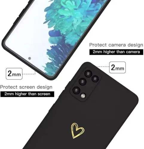 Kaywzo Cover per Realme 7 5G, Custodia in Silicone TPU Liscio di Morbido con Modello Cardiaco, Design miniatura 3