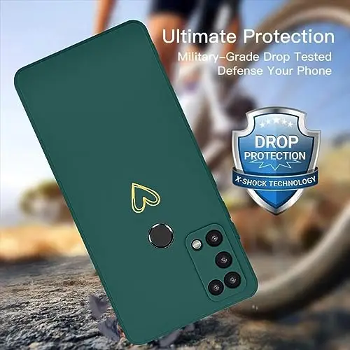 Kaywzo Cover per Realme 7i, Custodia in Silicone TPU Liscio di Morbido con Modello Cardiaco, Design miniatura 2