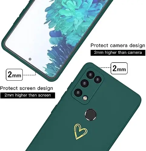 Kaywzo Cover per Realme 7i, Custodia in Silicone TPU Liscio di Morbido con Modello Cardiaco, Design miniatura 3