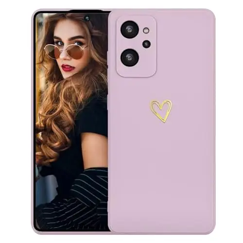 Kaywzo Cover per Realme 9i,Custodia in Silicone TPU Liscio di Morbido con Modello Cardiaco,Design
