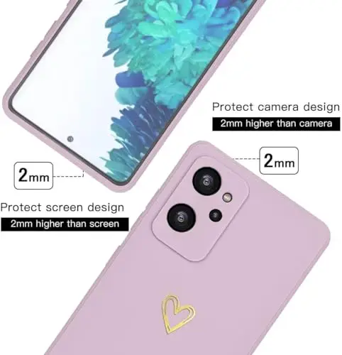Kaywzo Cover per Realme 9i, Custodia in Silicone TPU Liscio di Morbido con Modello Cardiaco, Design miniatura 3