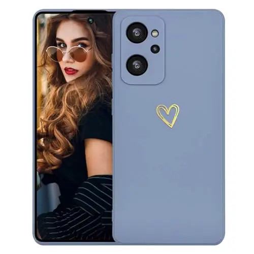 Kaywzo Cover per Realme 9i,Custodia in Silicone TPU Liscio di Morbido con Modello Cardiaco,Design