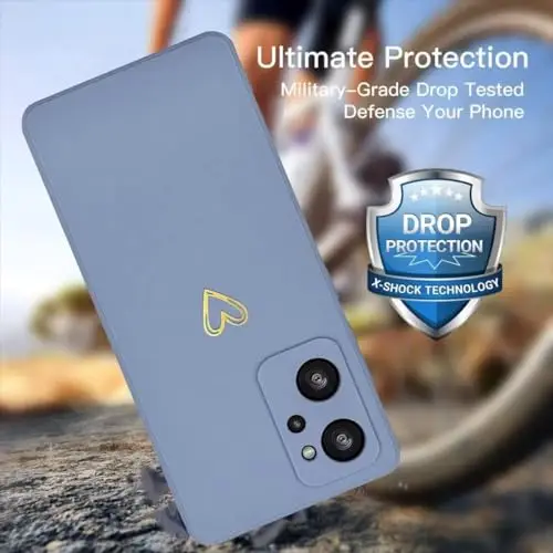 Kaywzo Cover per Realme 9i, Custodia in Silicone TPU Liscio di Morbido con Modello Cardiaco, Design miniatura 2