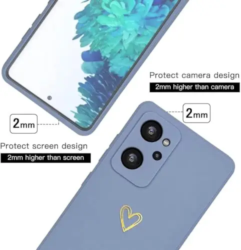 Kaywzo Cover per Realme 9i, Custodia in Silicone TPU Liscio di Morbido con Modello Cardiaco, Design miniatura 3