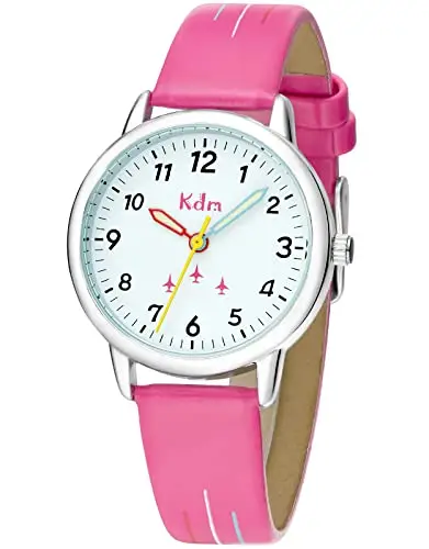 KDM Orologio Bambino Orologio per l'Apprendimento del Tempo Impermeabile Orologio da Polso per Ragazzi e Ragazze,