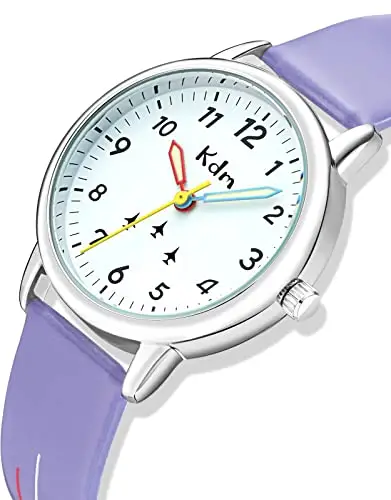 KDM Orologio per l'Apprendimento del Tempo Impermeabile, Orologio da Polso per Ragazzi e Ragazze, Educativo Analogico miniatura 2